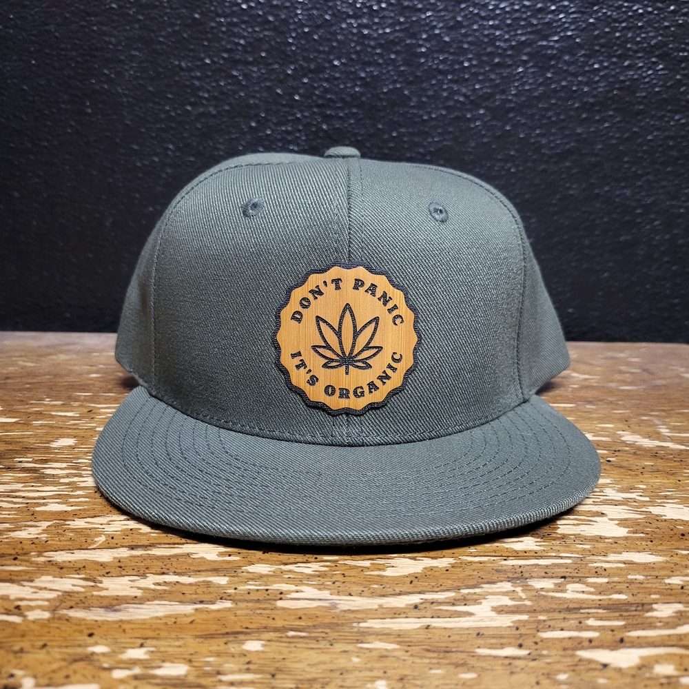 Organic Green Snapback Hat